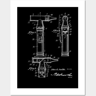 Otoscope Vintage Patent Drawing Posters and Art